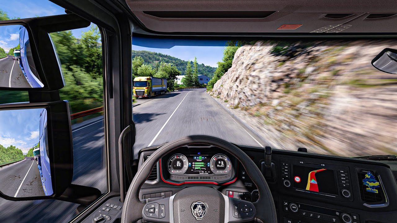 SCANIA S - Delivering a 9-ton luxury yacht Imersive gameplay ultra graphics euro truck simulator 2!