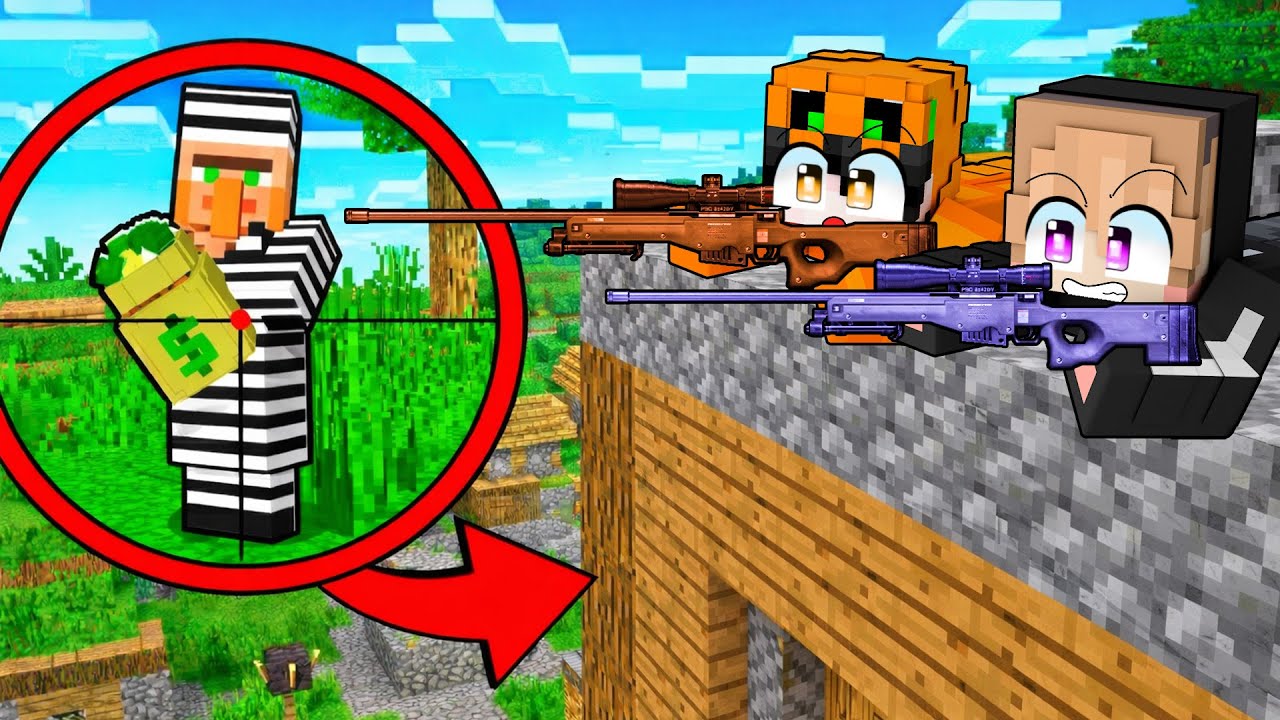 KITA JADI PASUKAN SNIPER RAHASIA DAN BASMI PENJAHAT DI MINECRAFT!!