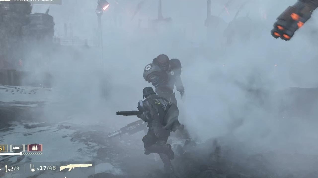 HELLDIVERS 2, Doom-guy is having a rough day