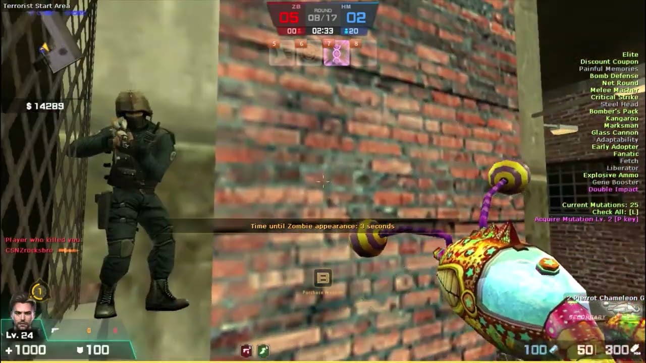 Counter-Strike Nexon: - Studio Zombie Z Mod Online Gameplay on de_train Map