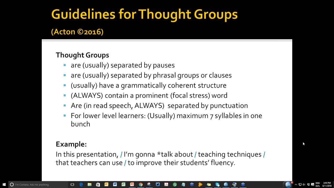 Making Pronunciation Instruction Accessible: Rhythm and Fluency Techniques