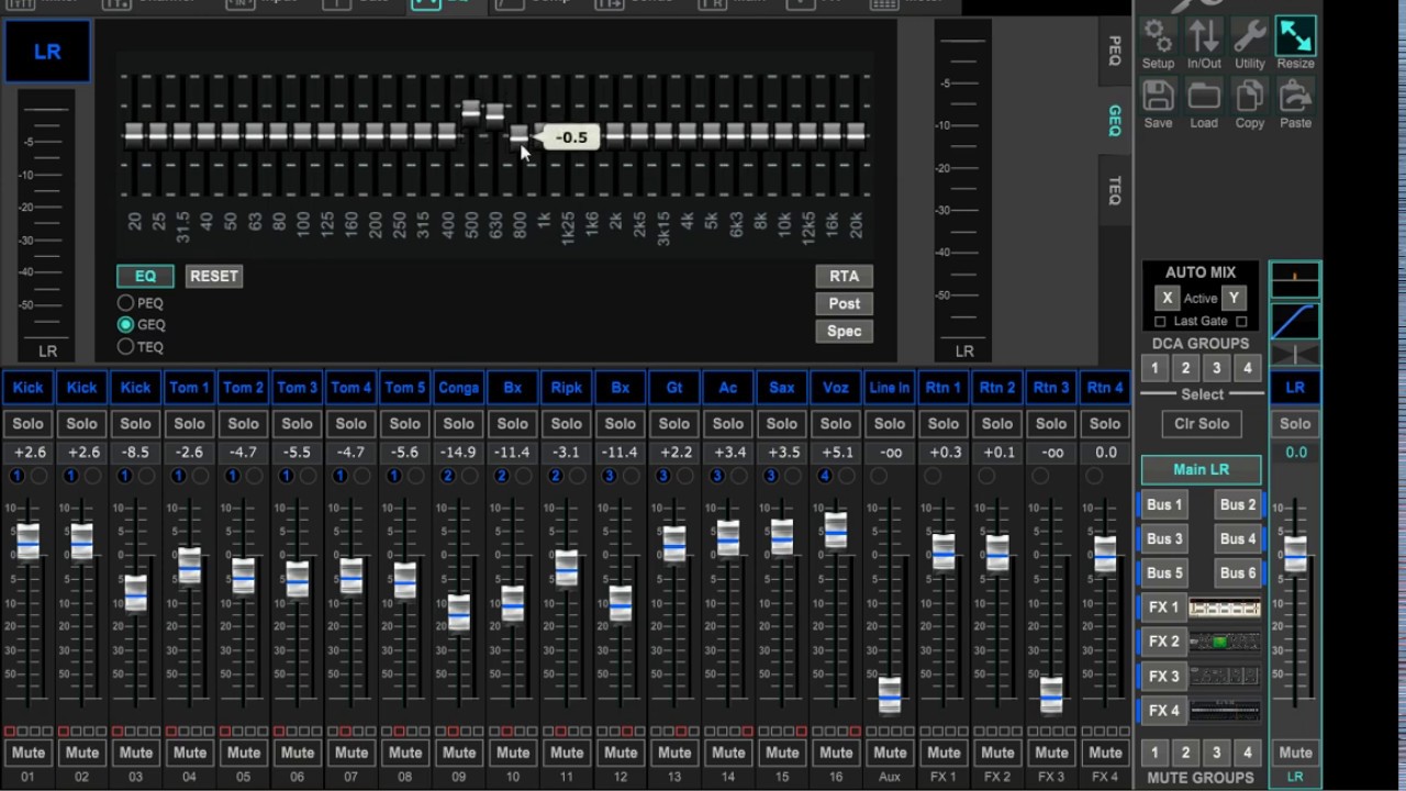 A forma mais simples de usar um EQ Gráfico no seu Master LR na X18 / XR18 / XR16 XAIR BEHRINGER