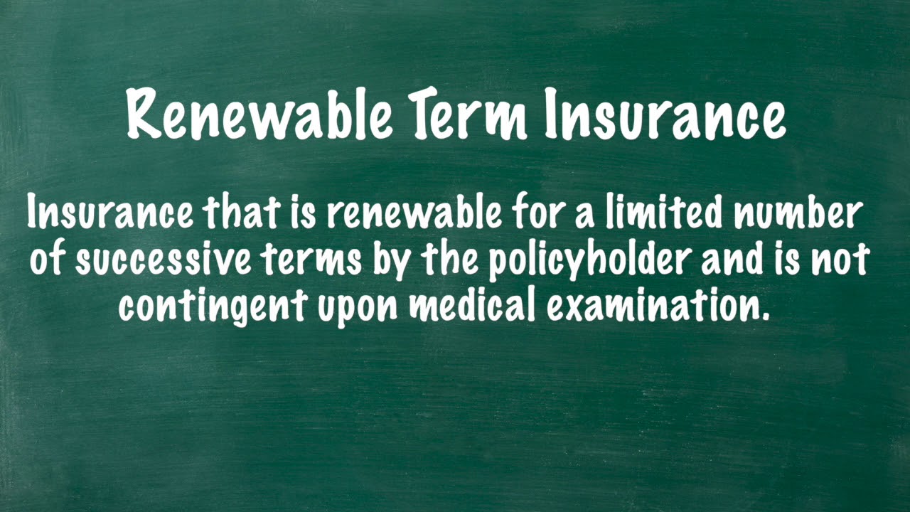 WOTW - Renewable Term Insurance