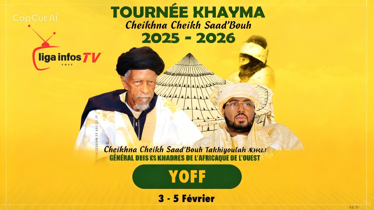 🚨EN DIRECT ] Cheikhna Cheikh Saad'Bouh Takhiyoulah
KHALIF GÉNÉRAL DES KHADRES DE L'AFRIQUE DE L'OUE