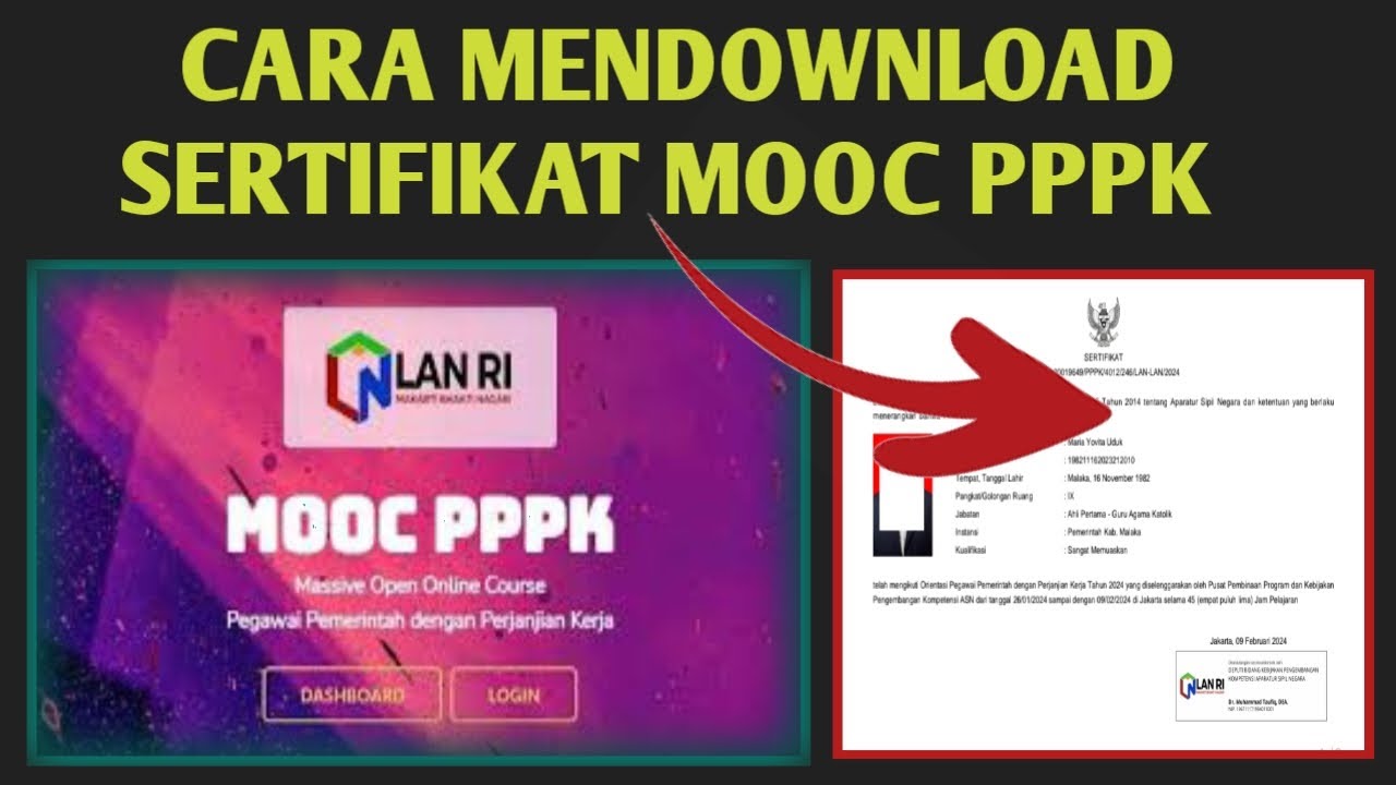 🔴TUTORIAL CARA MENDOWNLOAD SERTIFIKAT MOOC PPPK #pppk #pppk2023 #pppk2024