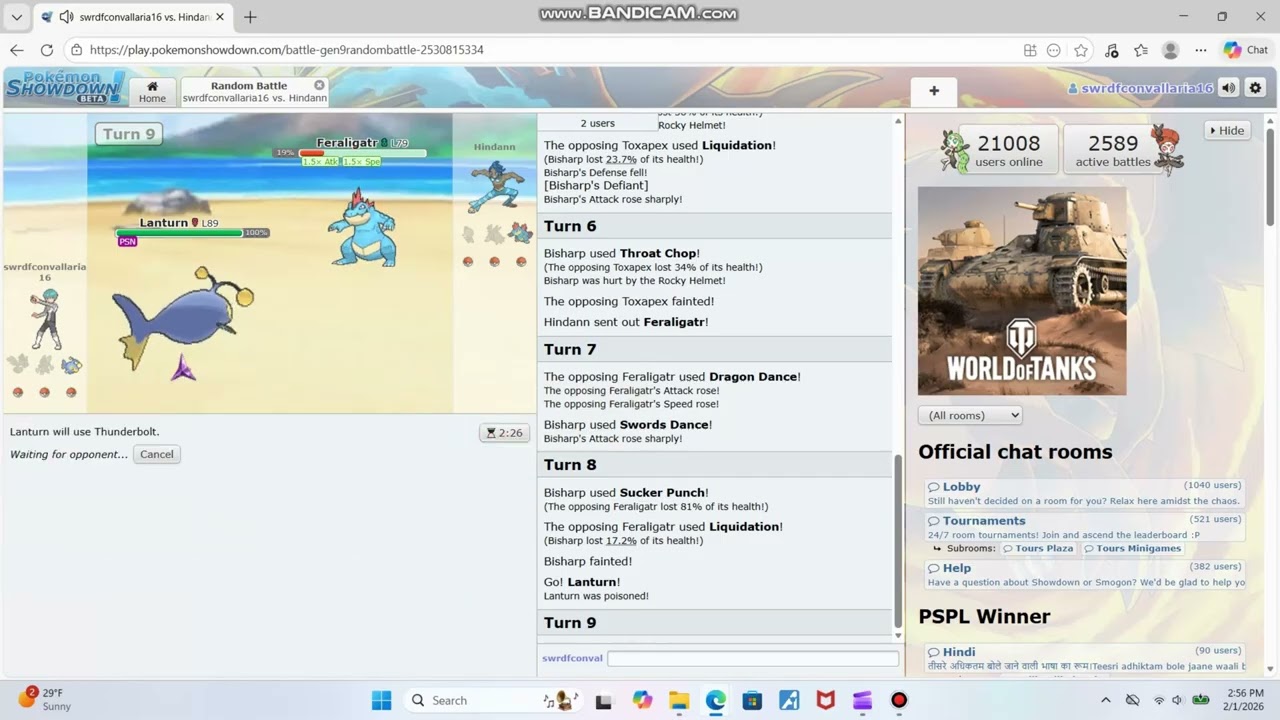 Pokémon Showdown Random battles (76)