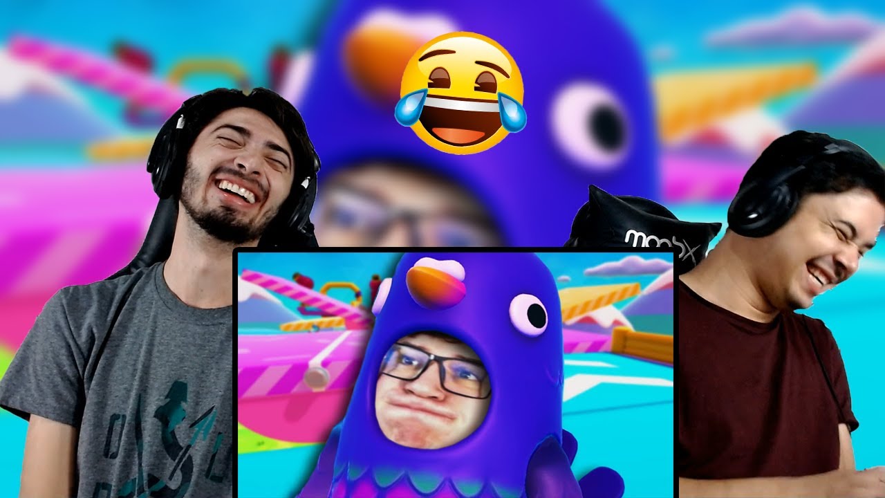 REACT PERDI NA FINAL! - Fall Guys (Games EduUu)