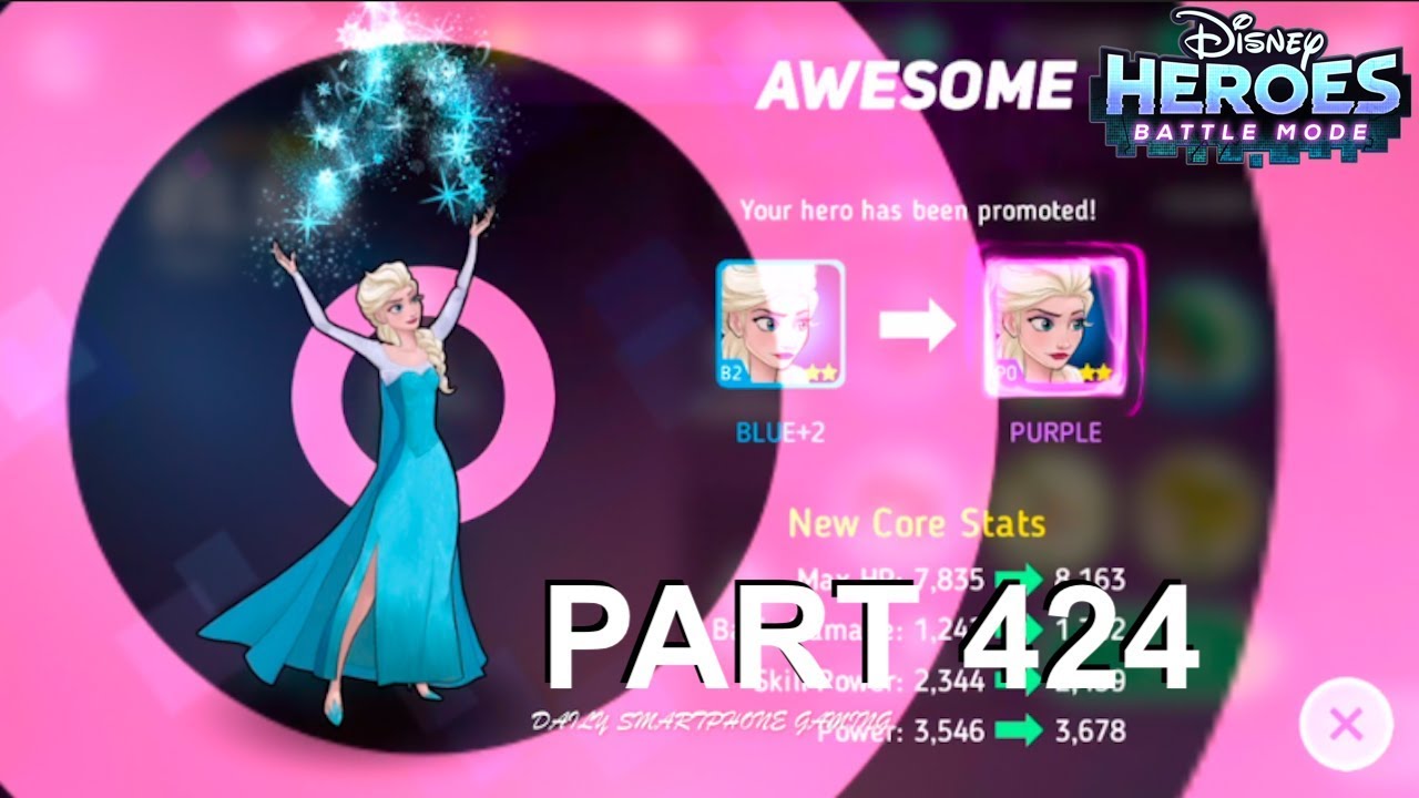 Disney Heroes Battle Mode ELSA PURPLE PROMOTION PART 424 Gameplay Walkthrough - iOS/Android
