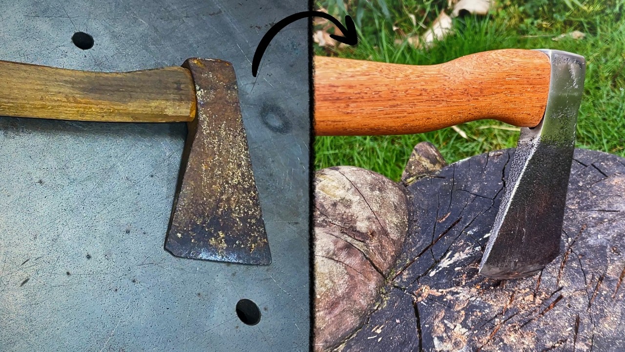 Old Rusty Hatchet Transformation – Reinforced Eye & New Handle