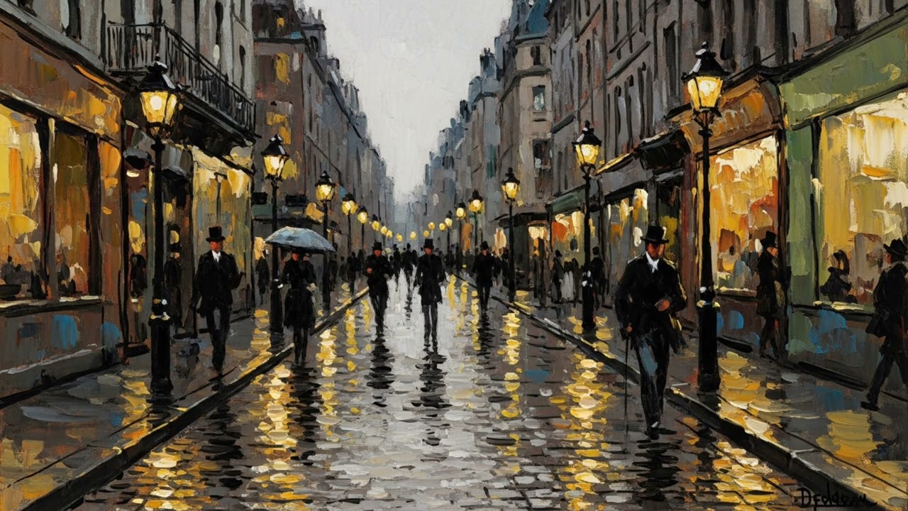 Vintage European Charm: Inked Oil Painting | Relaxing 4K ART TV Widescreen