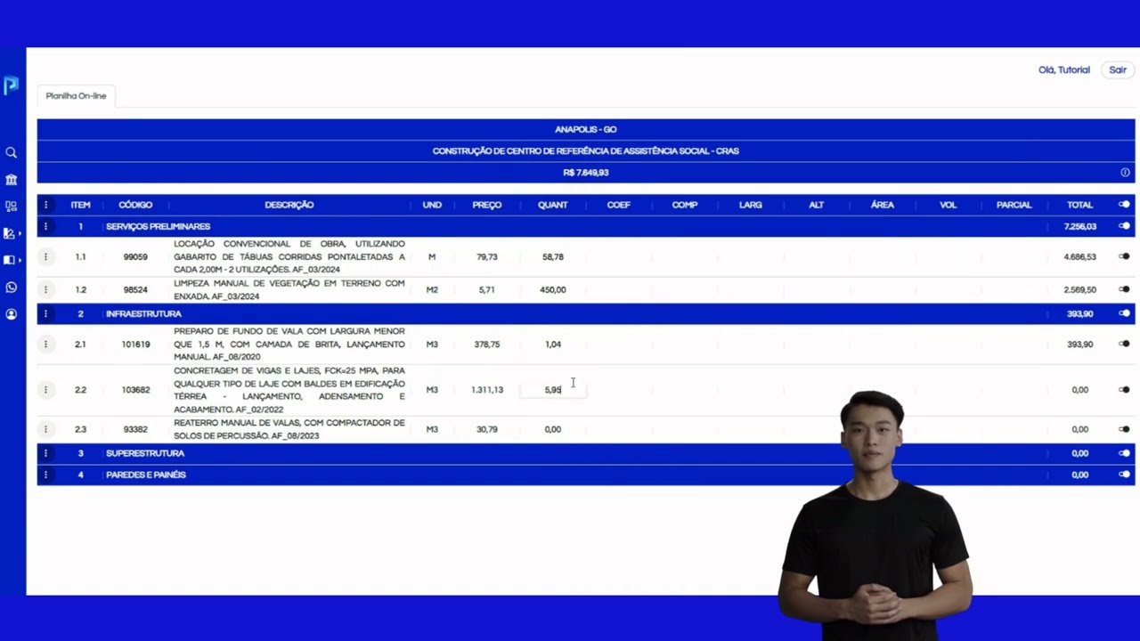 9 INICIANDO O ORÇAMENTO