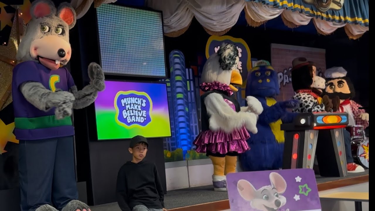 Playing at Chuck E. Cheese