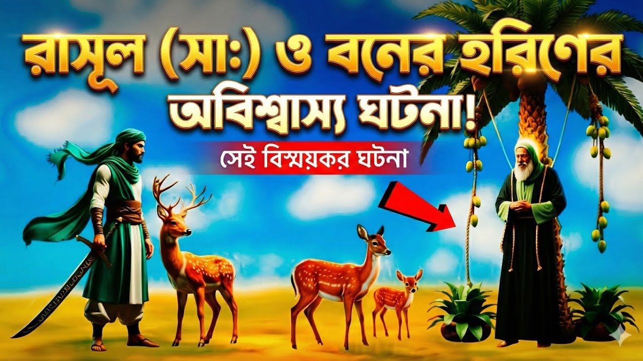 🌴রাসূল ও বনের হরিণের সেই বিস্ময়কর ঘটনা | Rasul SAW O Boner Horiner Kahini | Islamic Story in Bangla