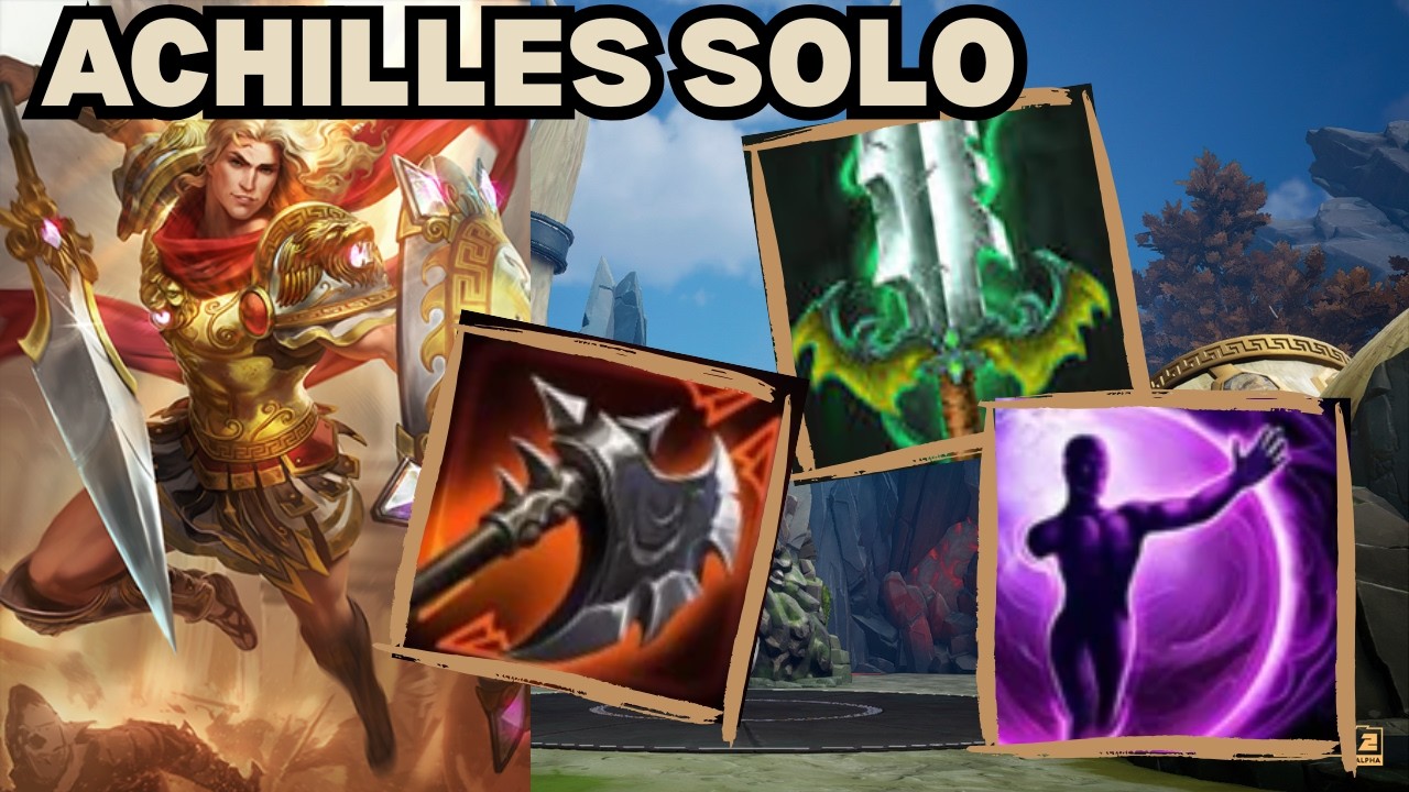 СТАНЬ НЕУБИВАЕМЫМ!! &mdash; Геймплей за Ахиллеса на линии соло в Smite 2
