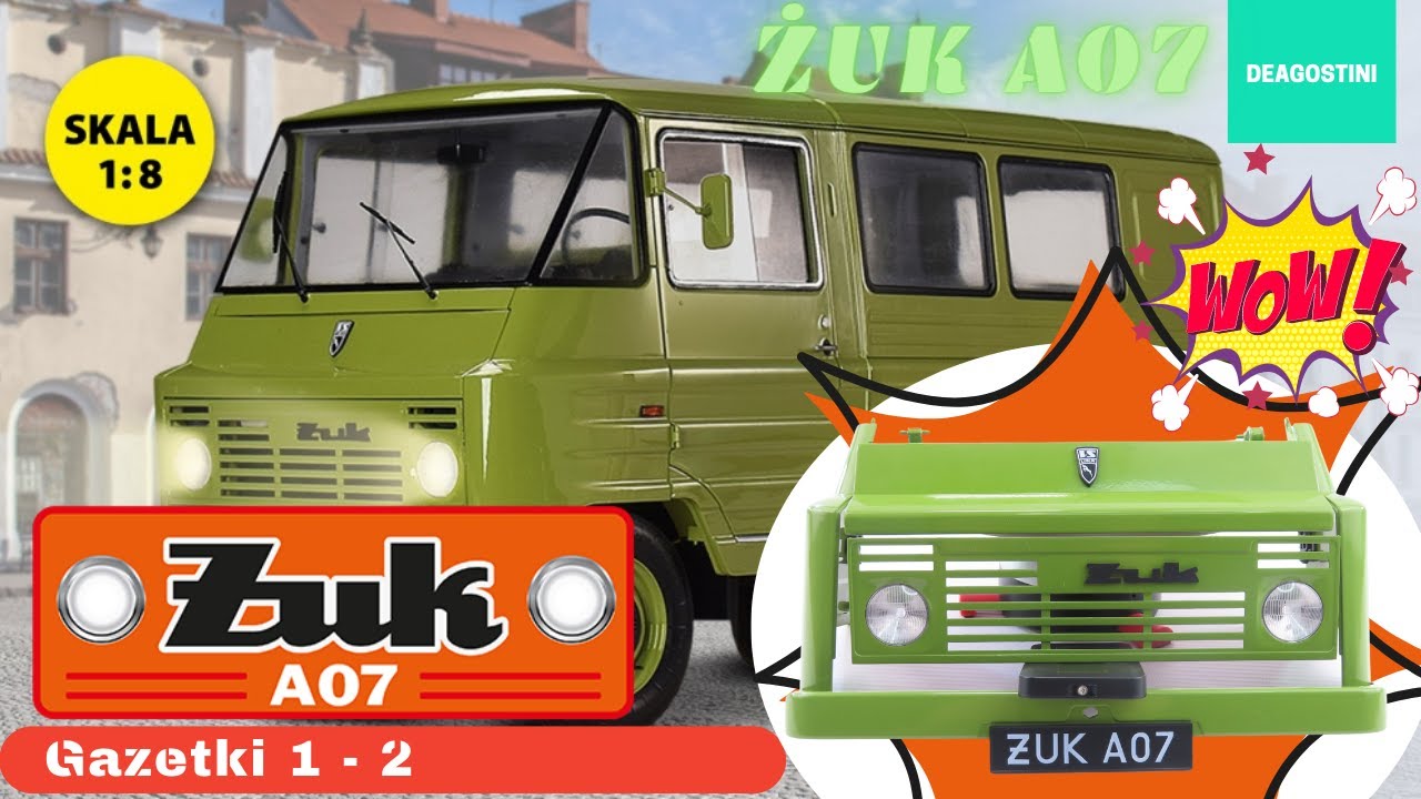ŻUK A07 w skali 1:8  - montaż modelu od DeAgostini - Gazetki nr 1-2