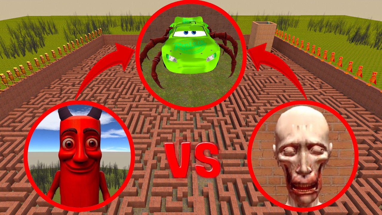 TUNG TUNG SAHUR vs SCP-096 vs McQueen Nextbots | Garry’s Mod Epic Battle