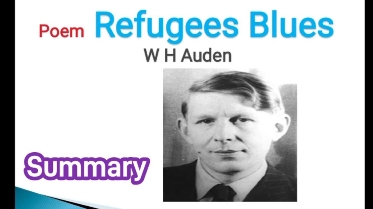Refugees Blues | Refugees Blues summary | Refugees Blues by W H Auden | 2nd sem BCOM