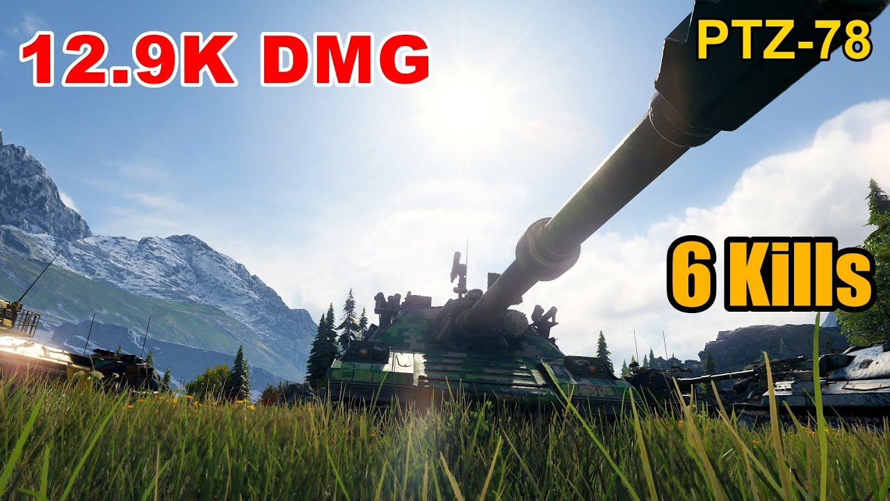 PTZ-78 - 12.9K Damage - 6 Kills - Map: Mountain Pass - Player: iF1nger - Server: EU | World of Tanks