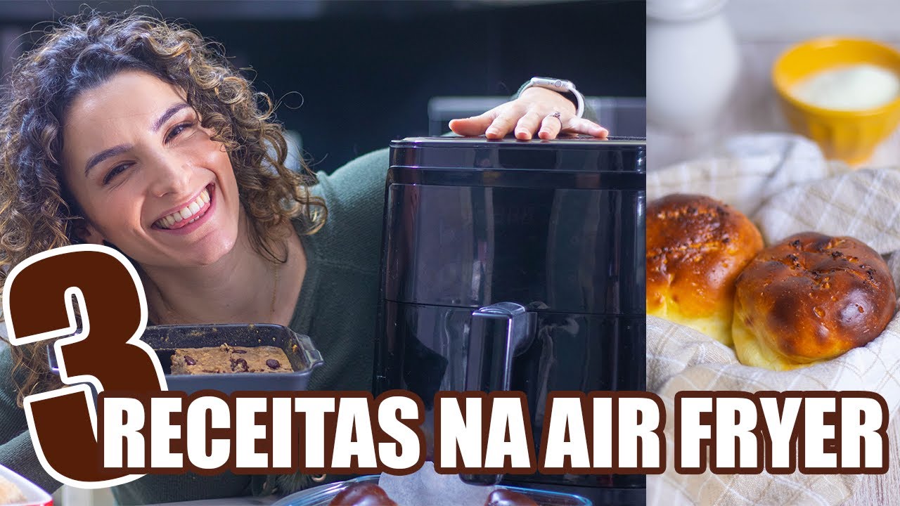 3 LANCHES PROTEICOS E SAUDÁVEIS NA AIR FRYER - Pão integral, pães de leite e papas de aveia vegan