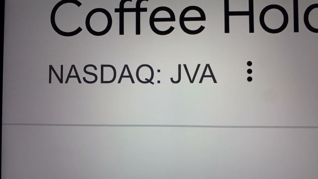 🔴 Coffee Holding Co Inc. JVA Stock Trading Facts 🔴