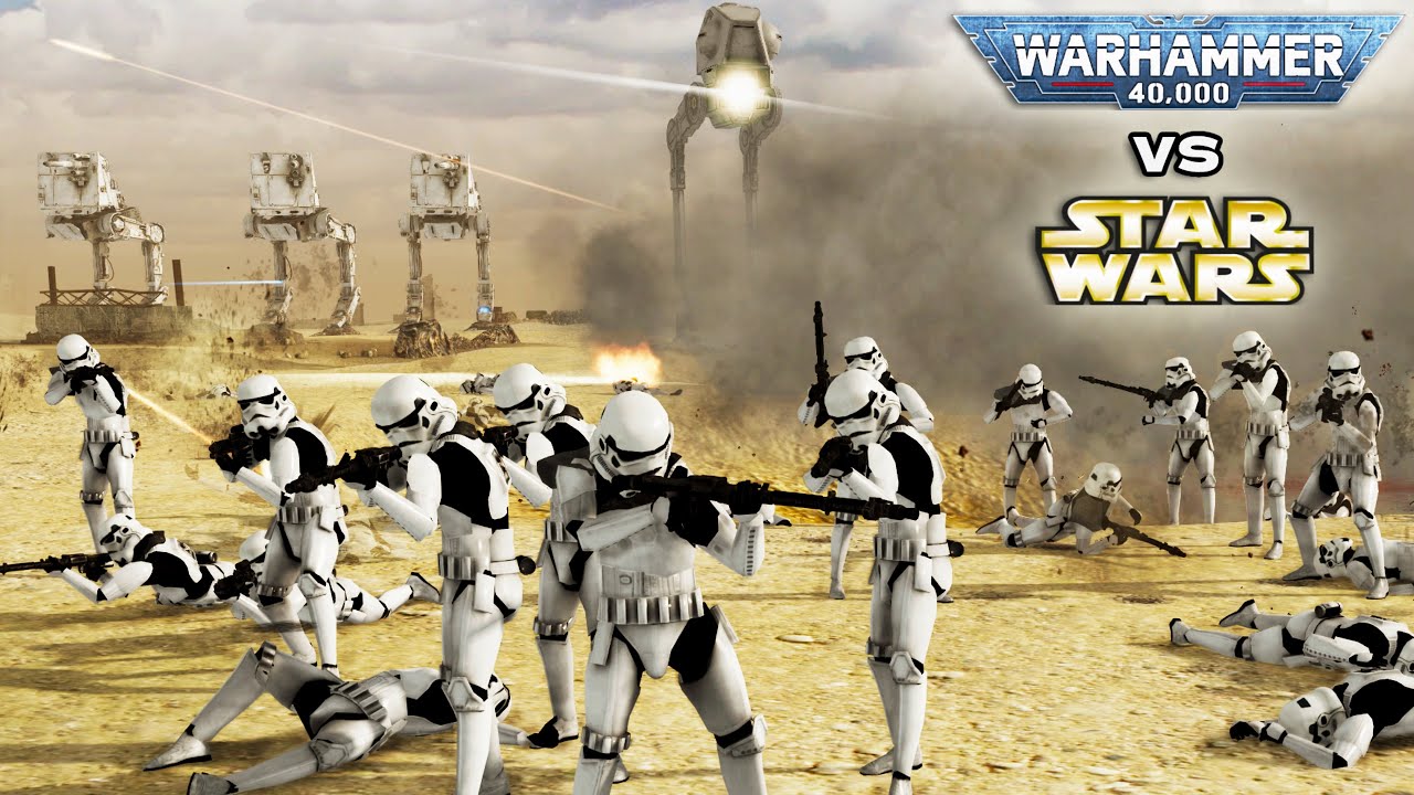 GALACTIC EMPIRE vs ADEPTUS MECHANICUS - Star Wars vs Warhammer 40k (4K)