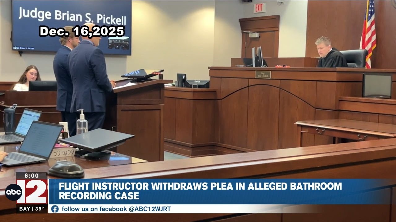 Plea withdrawn in airport hangar bathroom recording case