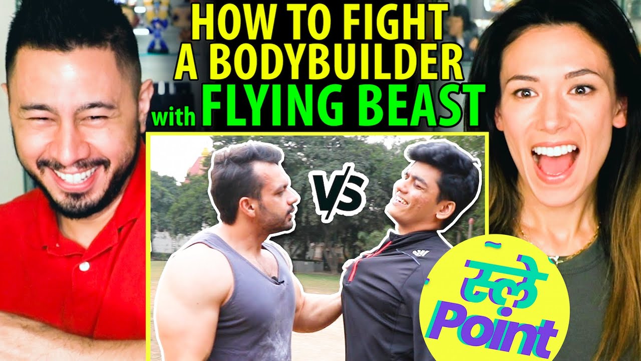 SLAYY POINT | How To Fight a Bodybuilder Ft Flying Beast | Reaction with Megan Le | Jaby Koay