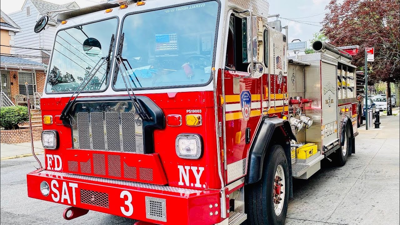 EXCLUSIVE VIDEO INTRODUCING THE BRAND NEW FDNY SATELLITE 3 TRUCK AT QUARTERS IN BROOKLYN, NEW YORK.