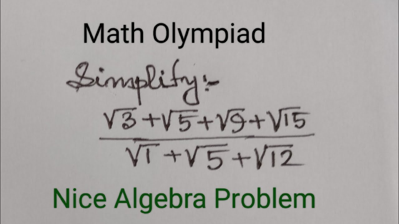 Germany//Can You Solve This ?//Math Olympiad Radical problem.