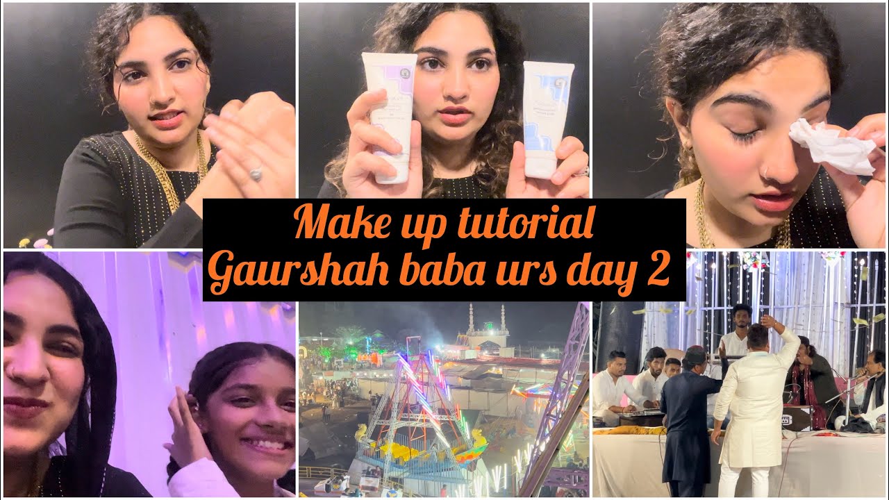 Khushi ke assu 🥲✨ | simple evening makeup / everyday 💄 | gaurshah baba urs day 2 |
