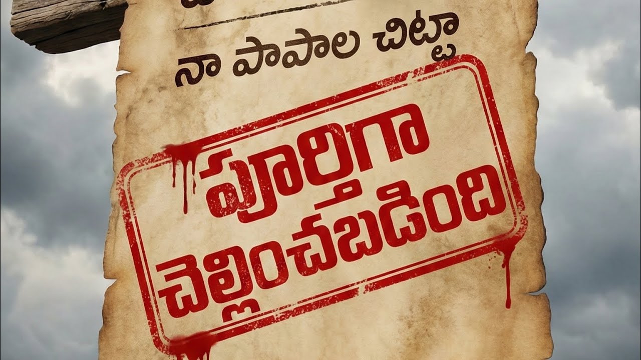 పాప పత్రాన్ని యేసు ఎలా చించేశారో తెలుసా?మరణ శిక్ష నుండి మనల్ని ఎలా కాపాడారో చూడండి!