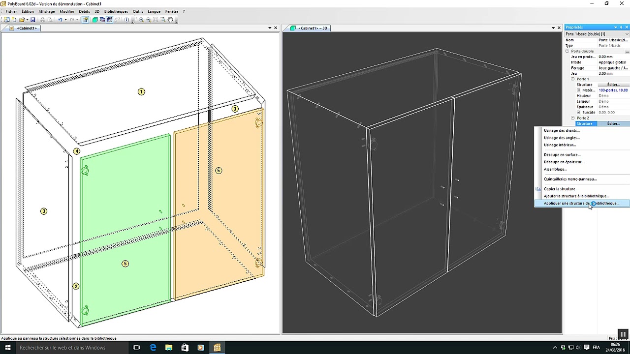 Placer des Poignées avec les bibliothèques Quick Design dans Polyboard