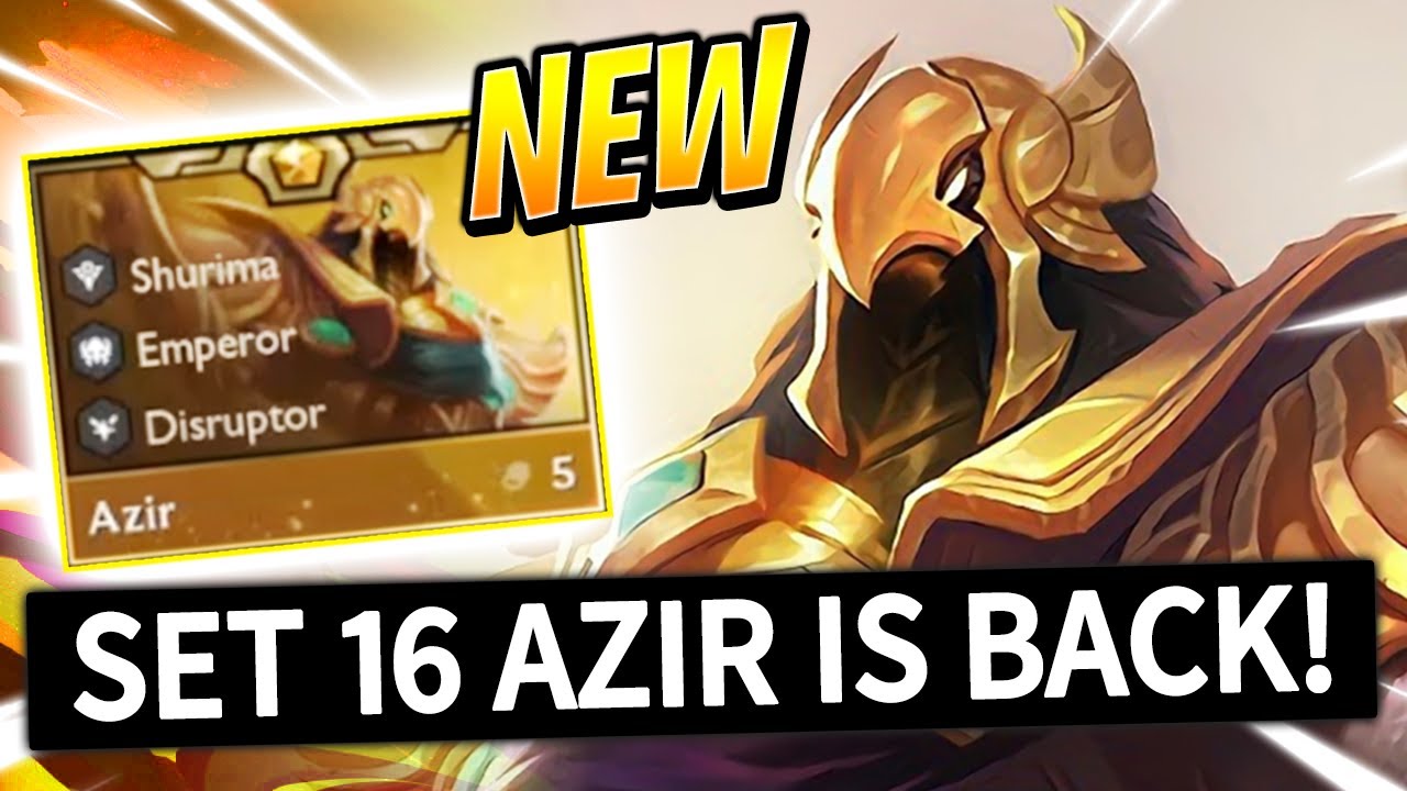 NEW AZIR GAMEPLAY in TFT SET 16! I Teamfight Tactics LORE & LEGENDS Reveal
