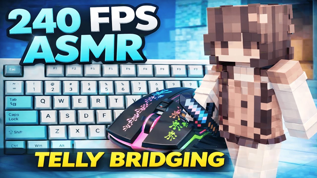 [240 FPS] Keyboard and Mouse Sounds ASMR || PikaNetwork Bedwars #3