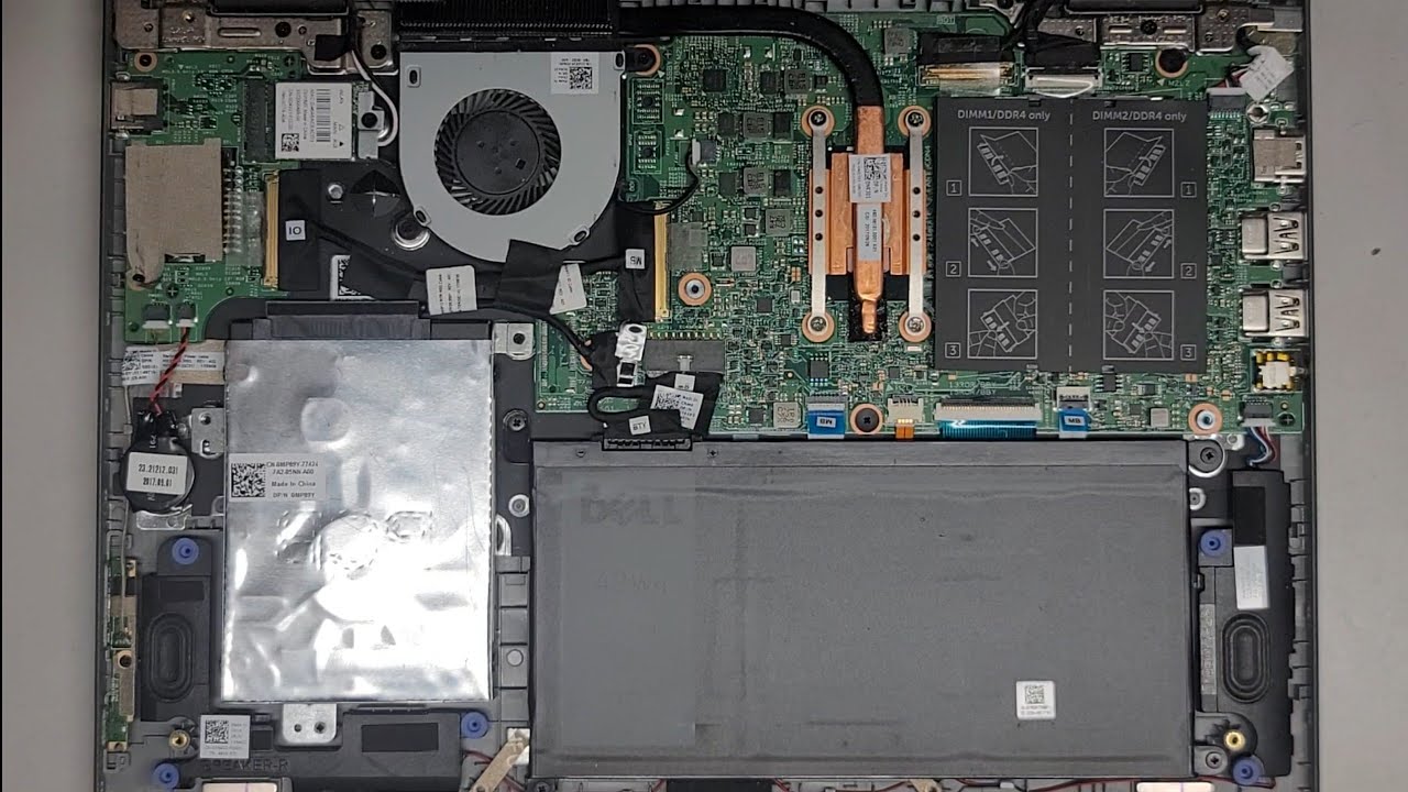 Dell Inspiron 13 5000 Series 5379 2-in-1 Disassembly DC Jack Charge Port RAM SSD Hard Drive Repair