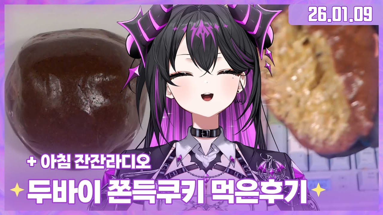 ✧260110 아침 잔잔 저챗에 두바이쫀득쿠키 먹은 손캠후기가 곁들인✧