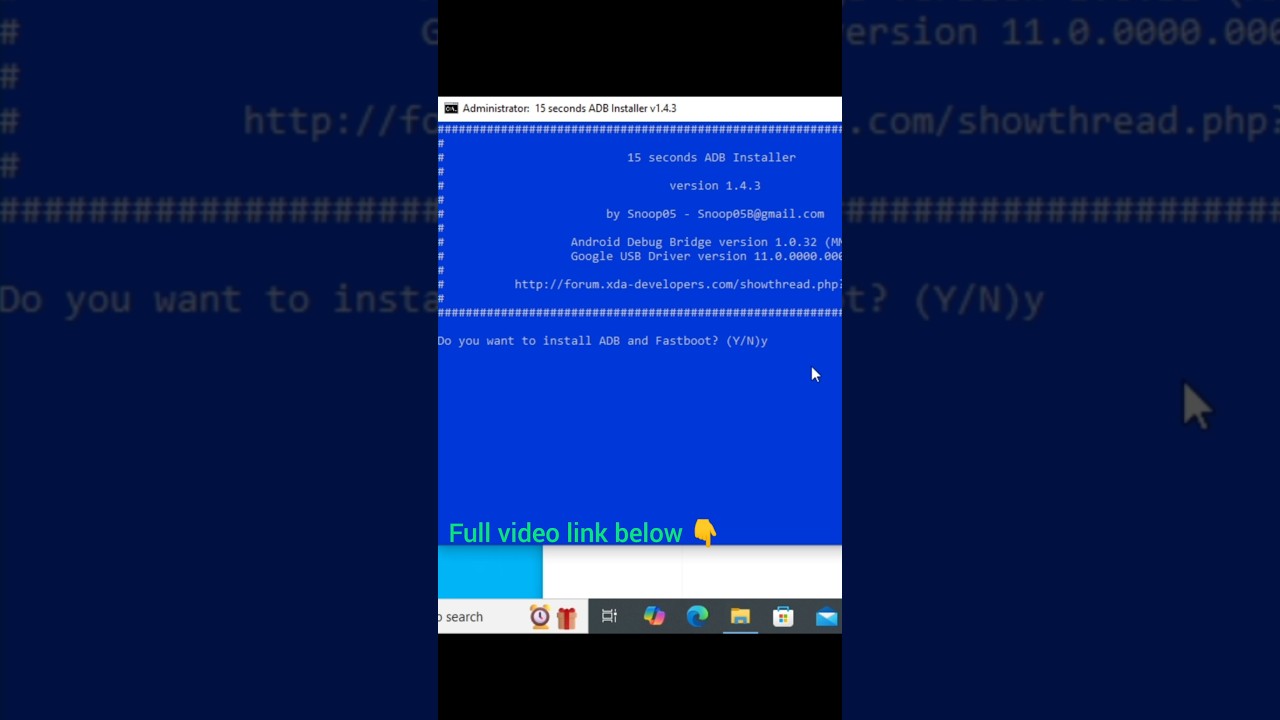 Install ADB Drivers in 15 Seconds #software #computer #mobile #adbdriver #fastboot