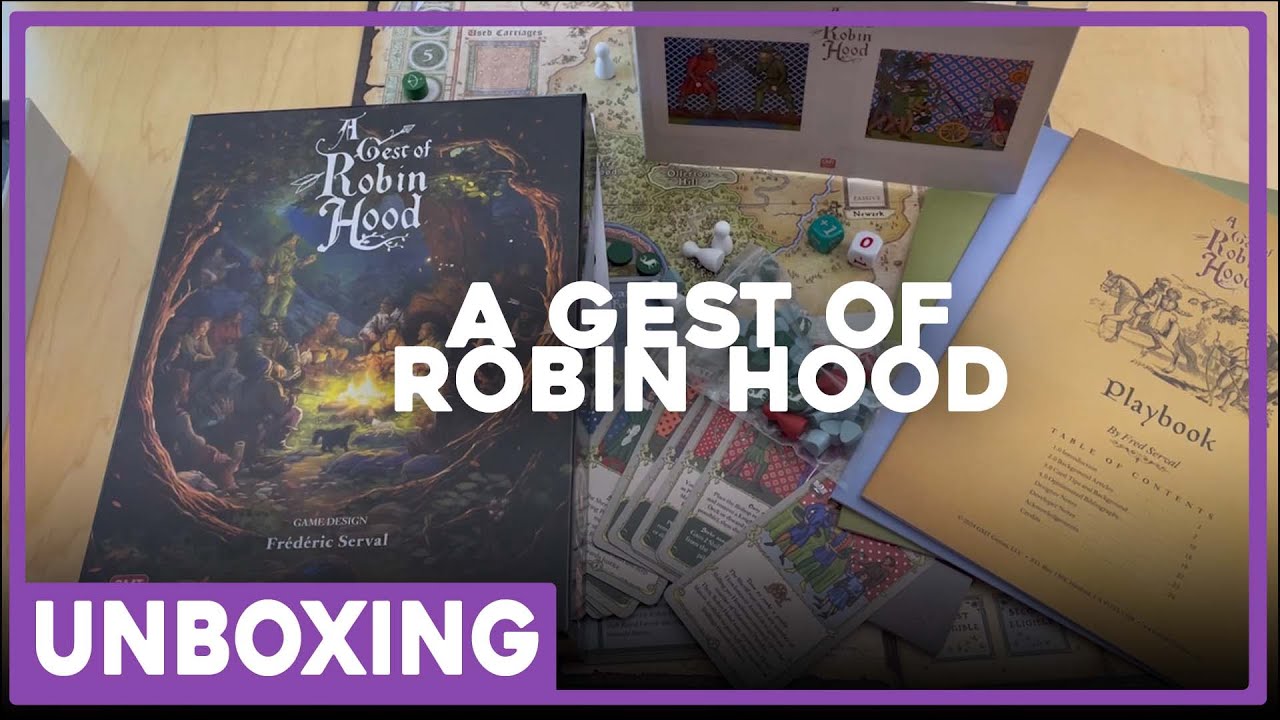 Unboxing | A Gest of Robin Hood | GMT Games | The Players' Aid
