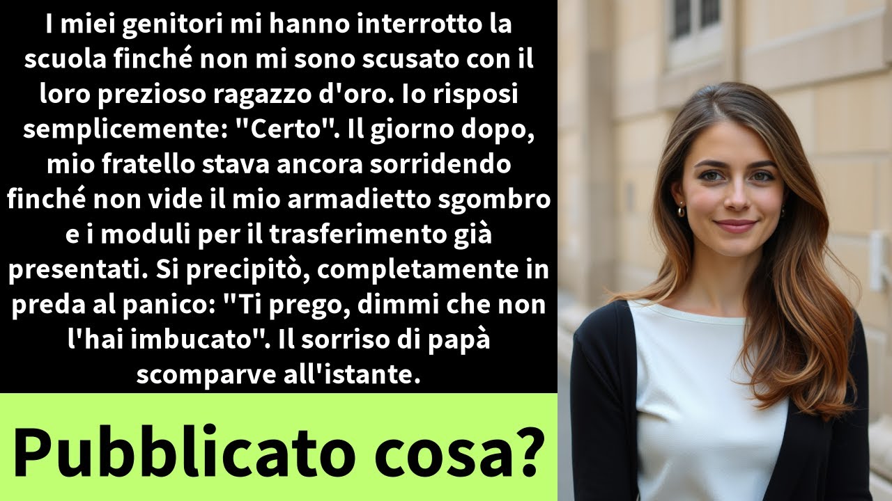 I miei genitori mi hanno interrotto la scuola finché non mi sono scusato con il loro prezioso