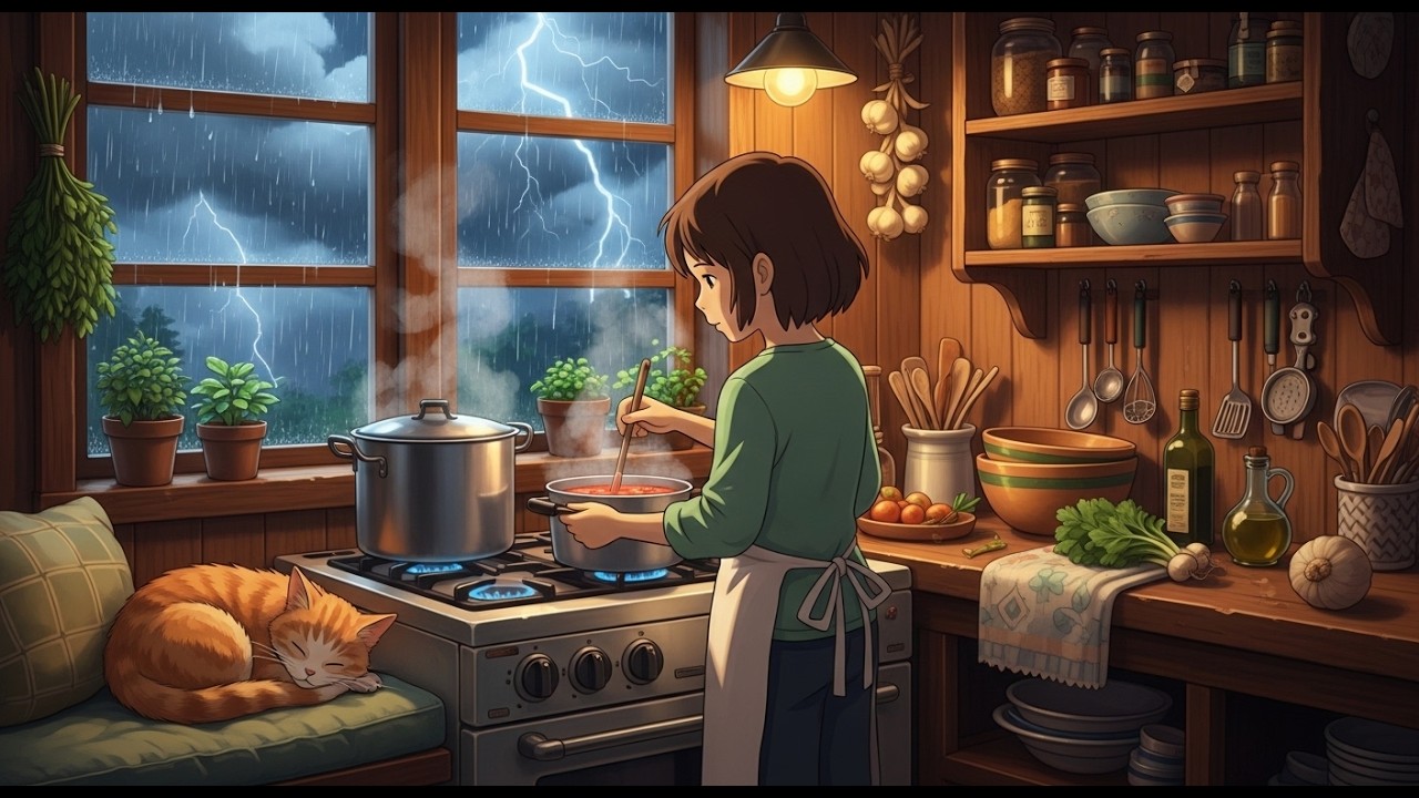 A Peaceful Family Life With Rainy Day |CozyLooper|
