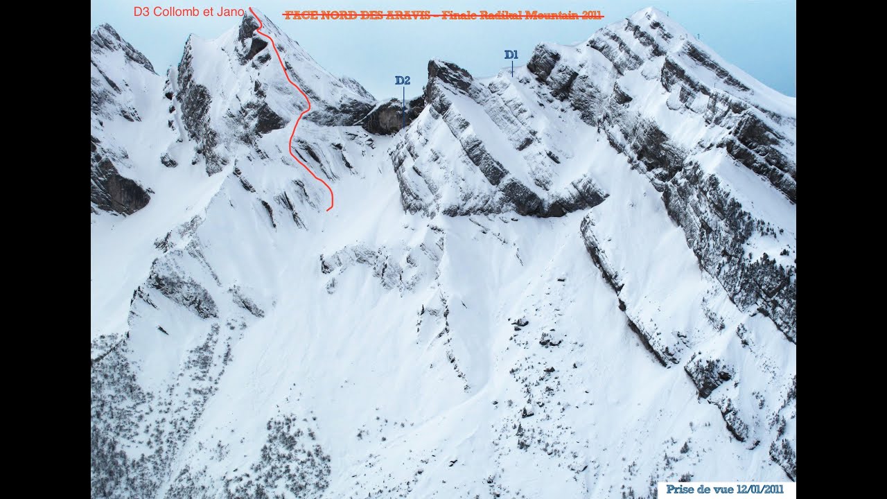 Face Nord de la Dent du Châtelet-Ski de pente raide-Massif des Aravis