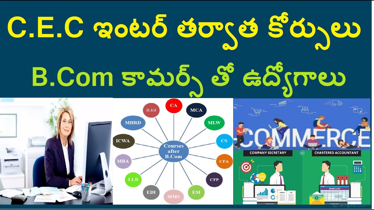 Inter C.E.C What Next:Courses, Jobs(ఇంటర్ తర్వాత కోర్సులు, Commerce డిగ్రీతో ఉద్యోగాలు- తెలుసుకోండి)