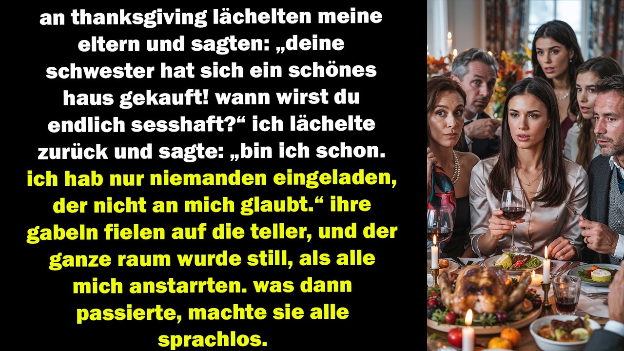 meine familie lobte meine schwester für ihr haus dann sagte ich einen satz, der alle verstummen ließ