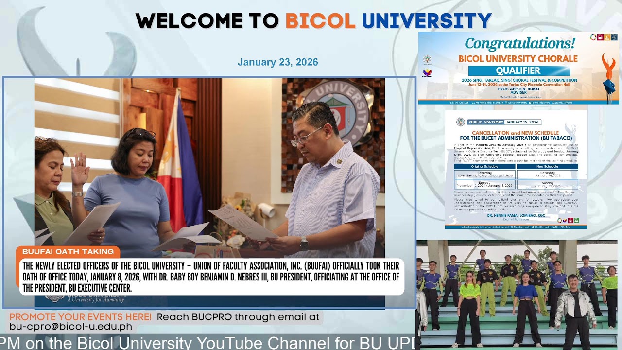 BU UPDATES | January 23, 2026