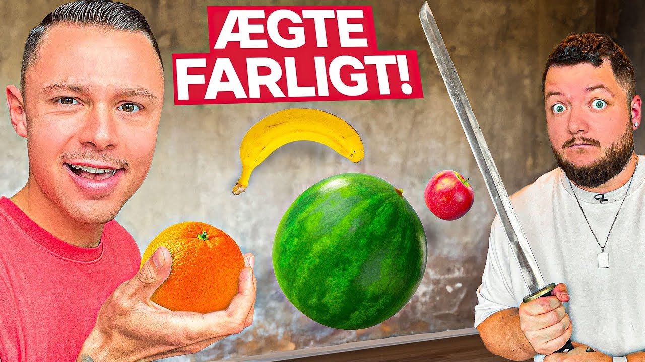 Vi spillede Fruit Ninja i virkeligheden!