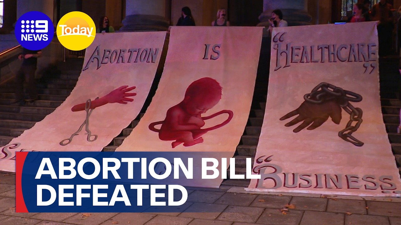 Bill restricting late-stage abortion fails to pass lower house | 9 News Australia
