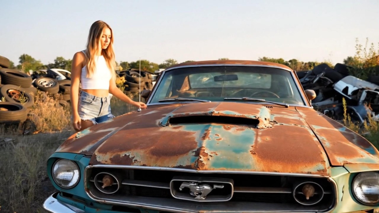 I bought this classic 1967 Ford Mustang at the junkyard for $500 and successfully restored it.