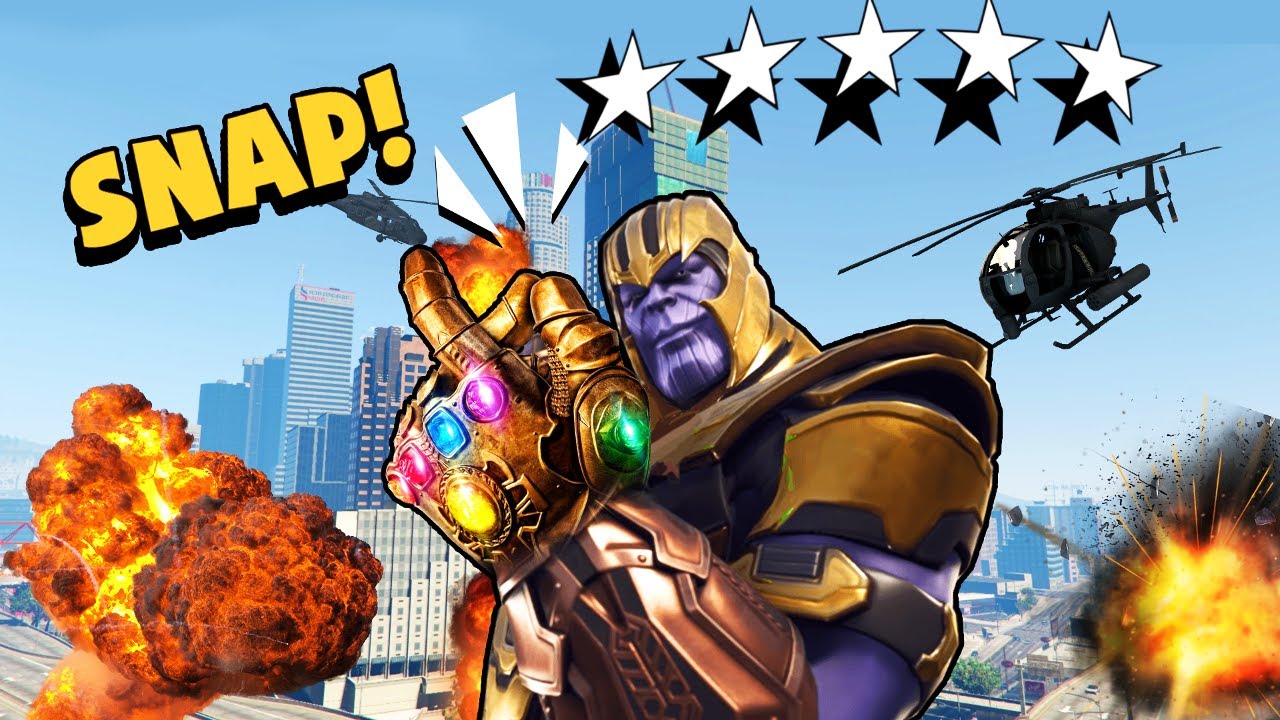 Thanos SNAPS the INFINITY GAUNTLET in GTA 5! (GTA Mods)