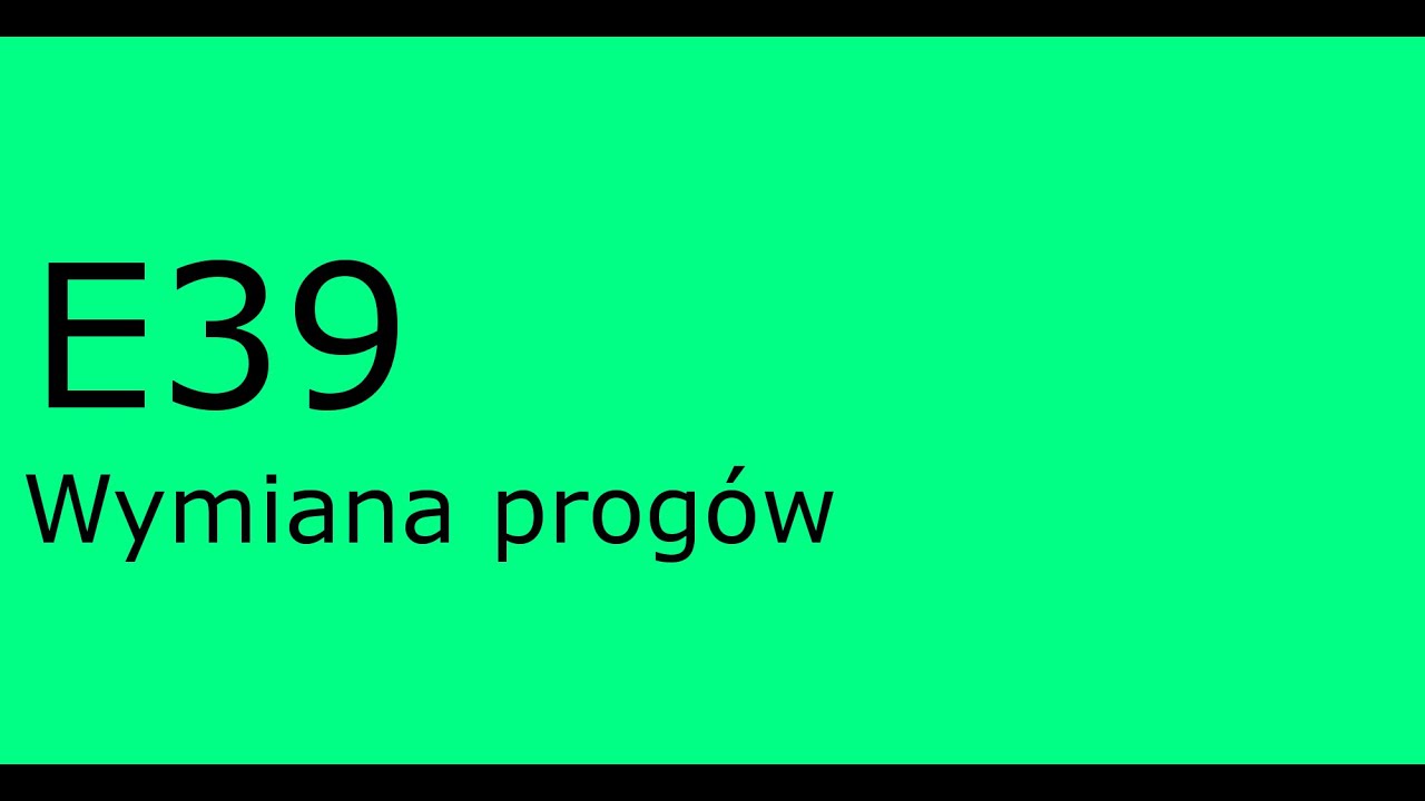 E39 Wymiana progów
