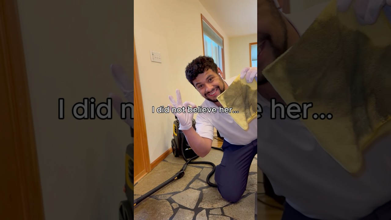 EXTREME Floor deep cleaning! #steamcleaning #cleaningasmr #cleaningservice #cleantok #floorcleaning